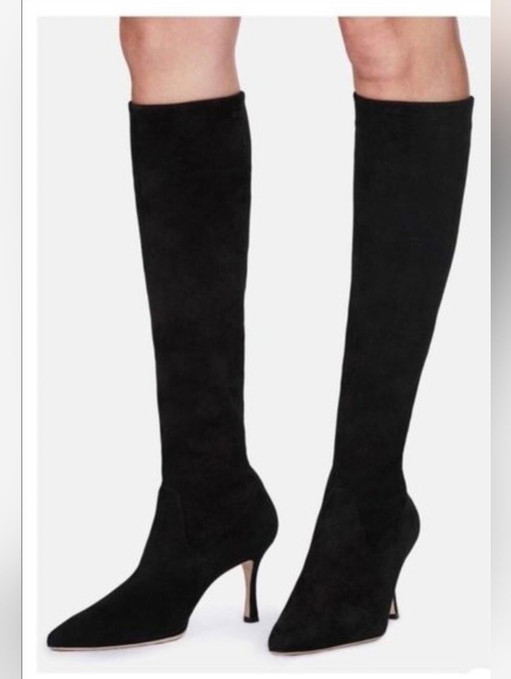MANOLO BLAHNIK Pascalare Black Suede Sock Boots 39 MSRP $1500